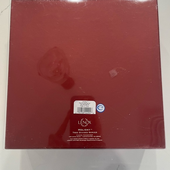 Serving Dish Christmas Lenox Holiday Tree Divided Server 3 sections. New - Picture 9 of 10